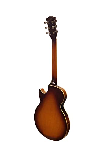 Tobacco Sunburst Jazz Solid Hollow-Body Electric Guitar K39966