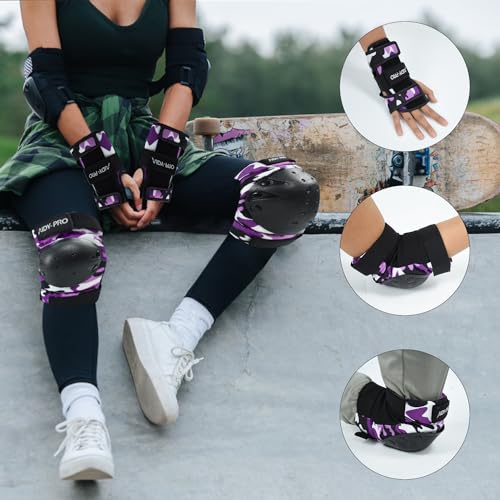 Blue Kids Knee Pads and Elbow Pads Protective Gear Set K7558