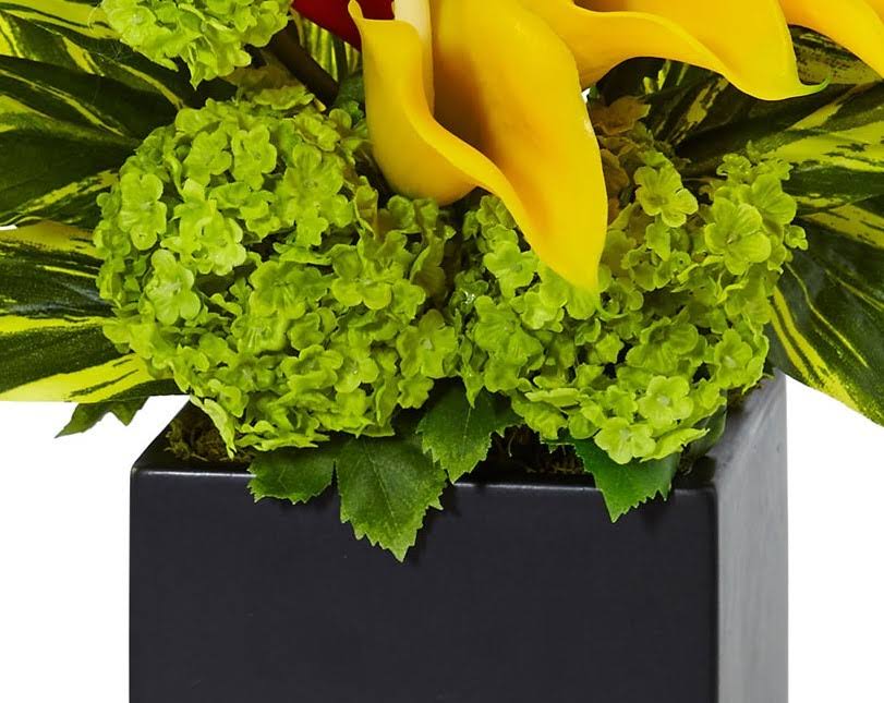 Silk Heliconia and Calla Arrangement T5538