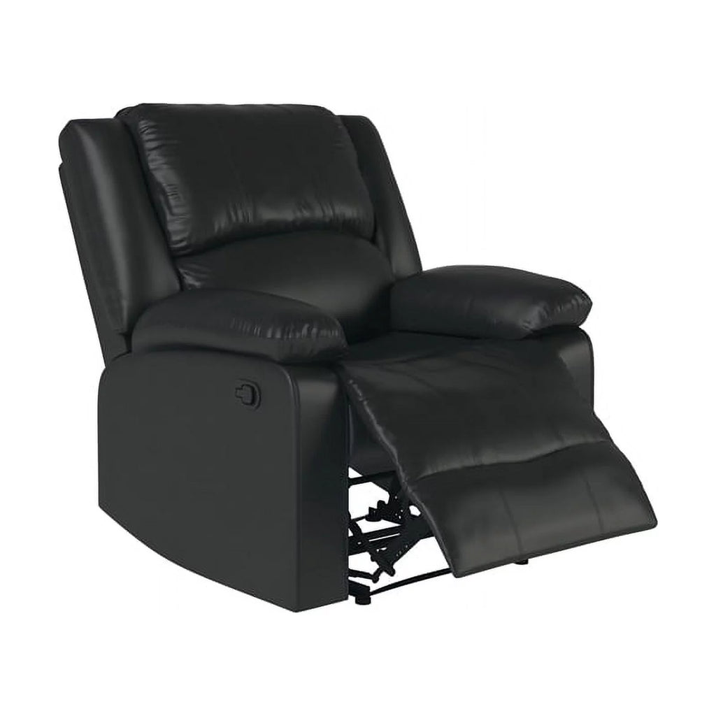 Black Faux Leather Recliner Q171