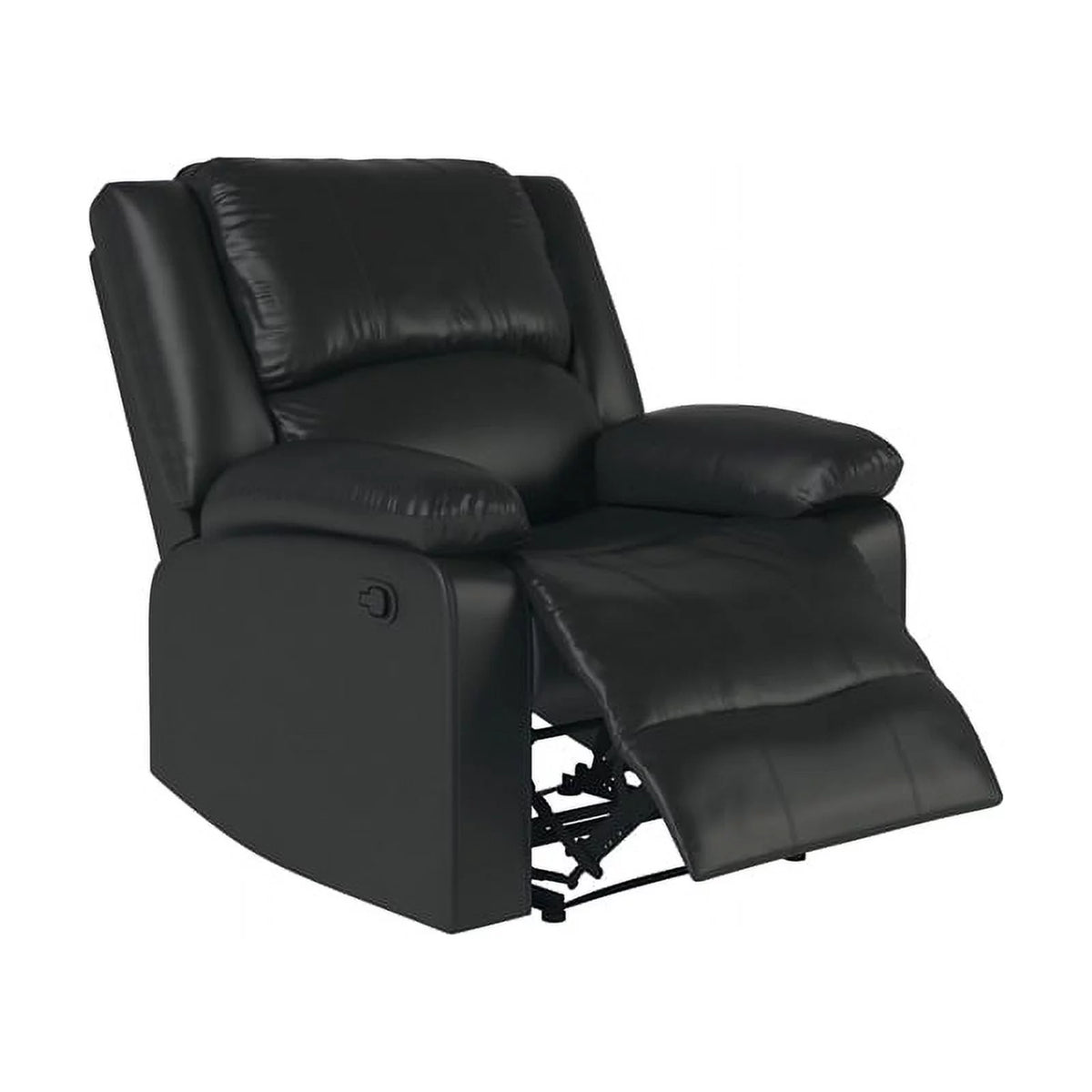 Black Faux Leather Recliner Q171