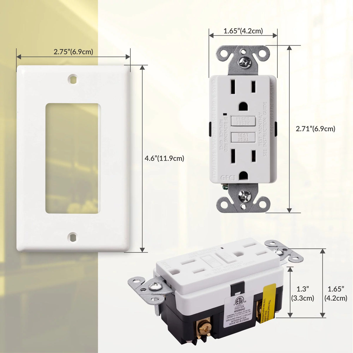White 15A GFCI Outlets 10 Pack A317897