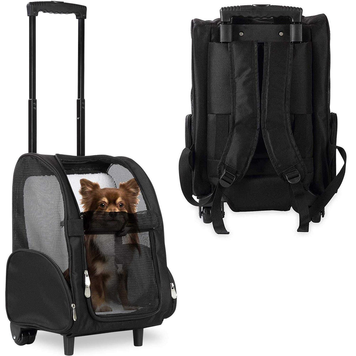 Backpack Pet Travel Carrier with Double Wheels X13165