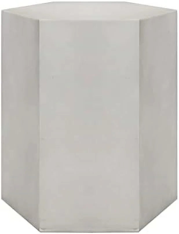 Light Grey Hexagon Concrete Accent Table J798