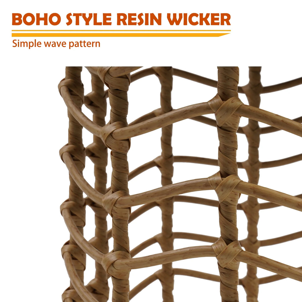 Set of 2 Weather-Resistant Wicker Nesting Tables S3102