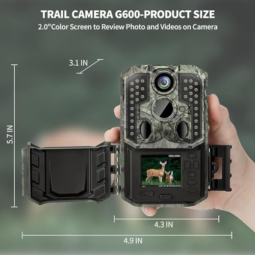 48MP 4K Trail Camera with Night Vision IP66 Waterproof H458268