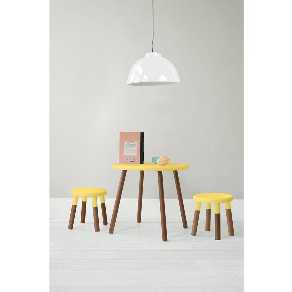 Round Kids Table Maple/Yellow F84816