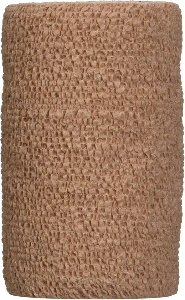 Self-Adherent Elastic Wrap 5 yd 4" Tan Pack of 18 V524416