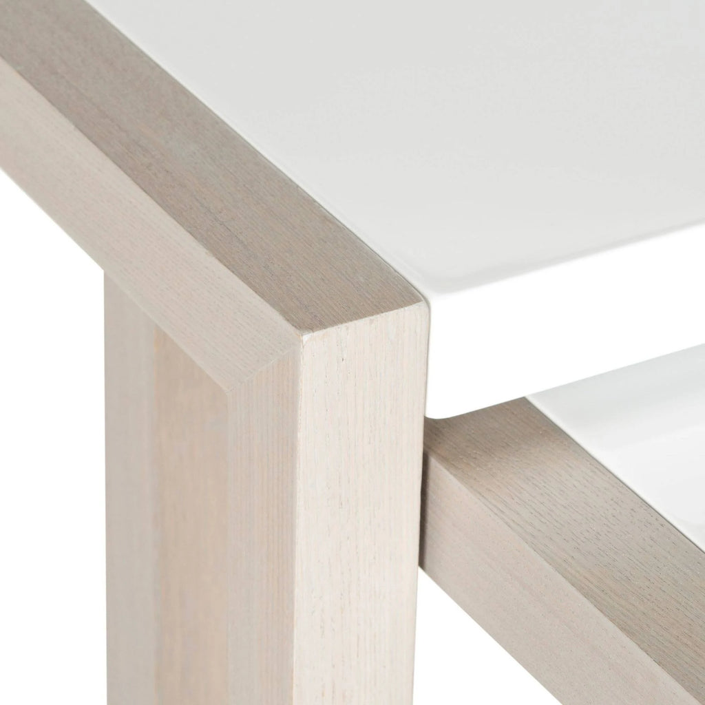 White Grey Lacquer Stacking Table K56187