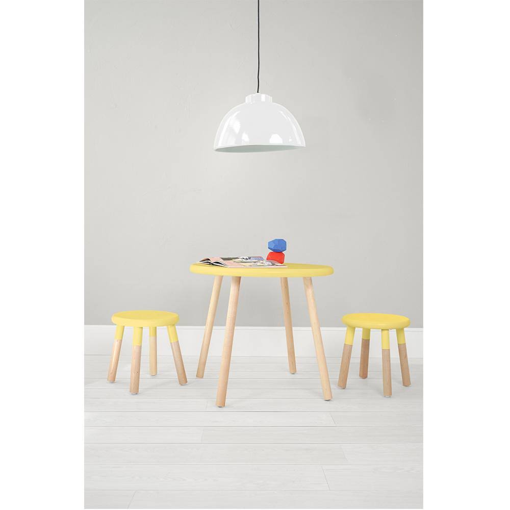 Round Kids Table Maple/Yellow F84816