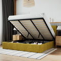 Beige Queen Size Lift Up Platform Bed Frame with Headboard B619932