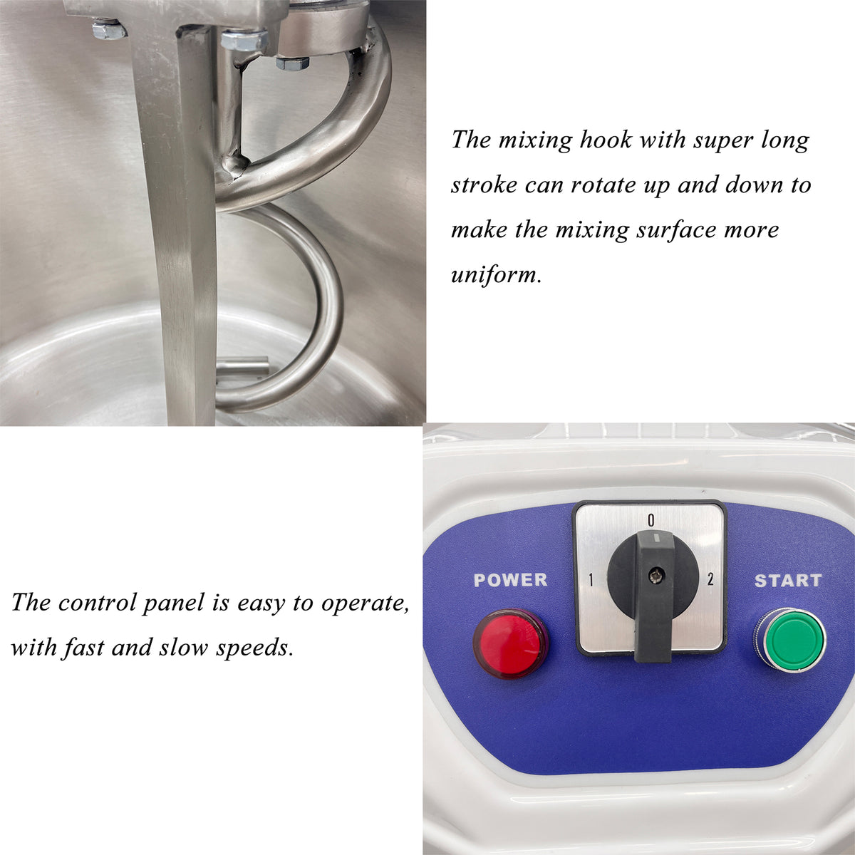 60L Electric Dough Mixer Double Speed Three-Phase Voltage 220V Z79307