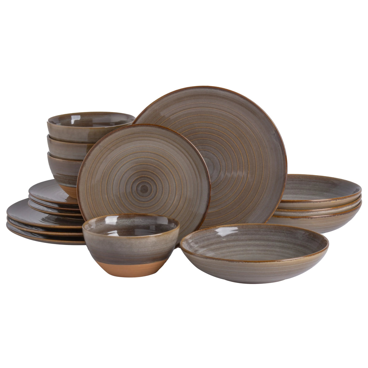 16 Piece Terracotta Reactive Dinnerware Set Q9880