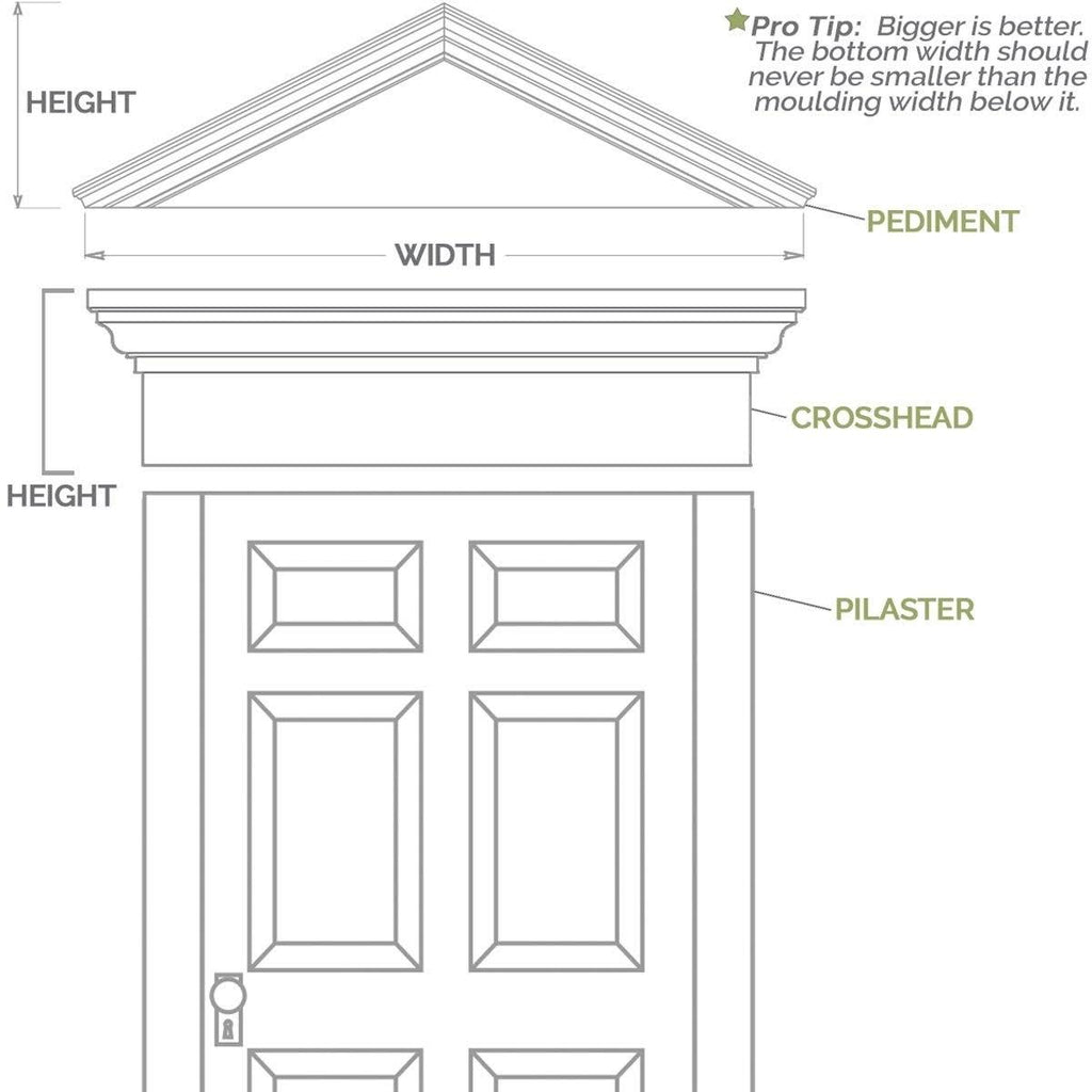 Two Equal Flat Panel PVC Pilaster with Decorative Capital & Base (Pair) O42564