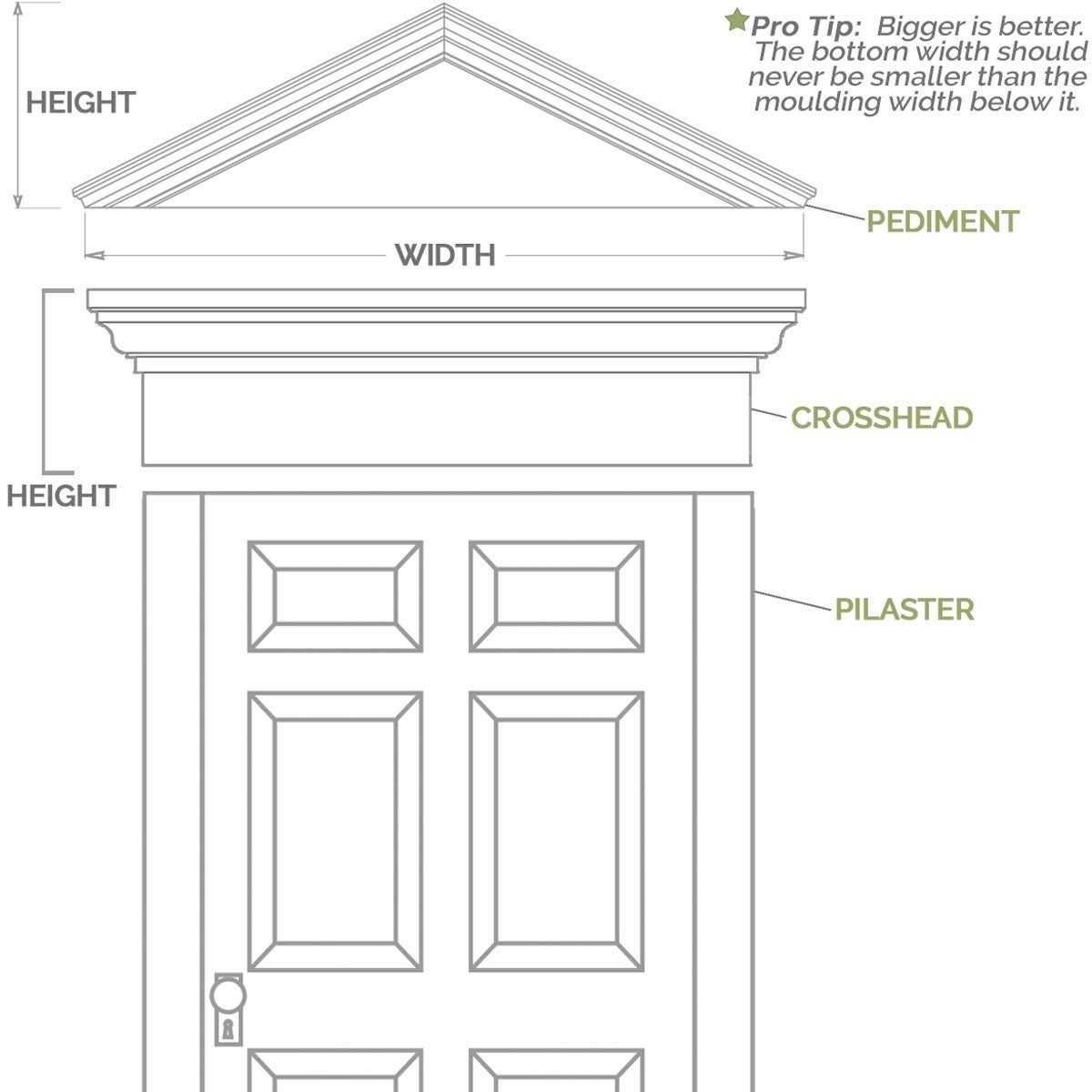 Two Equal Flat Panel PVC Pilaster with Decorative Capital & Base (Pair) O42564