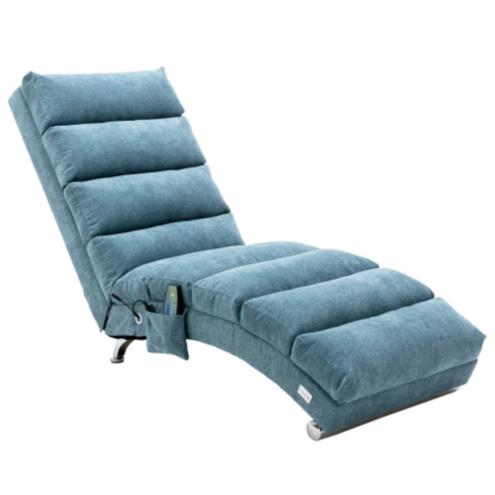 Blue Linen Chaise Lounge L49002