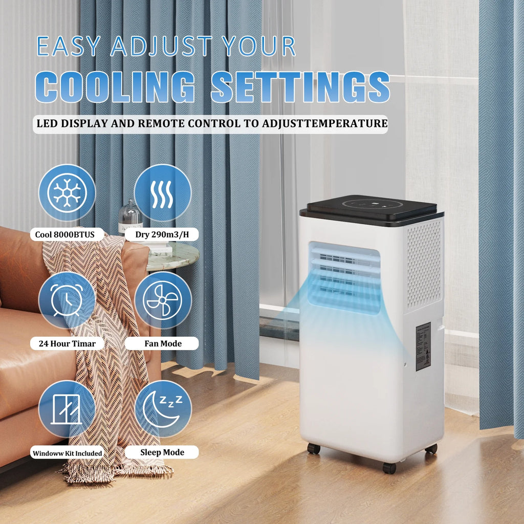 8,000BTU Portable Air Conditioner with Remote Control V3353