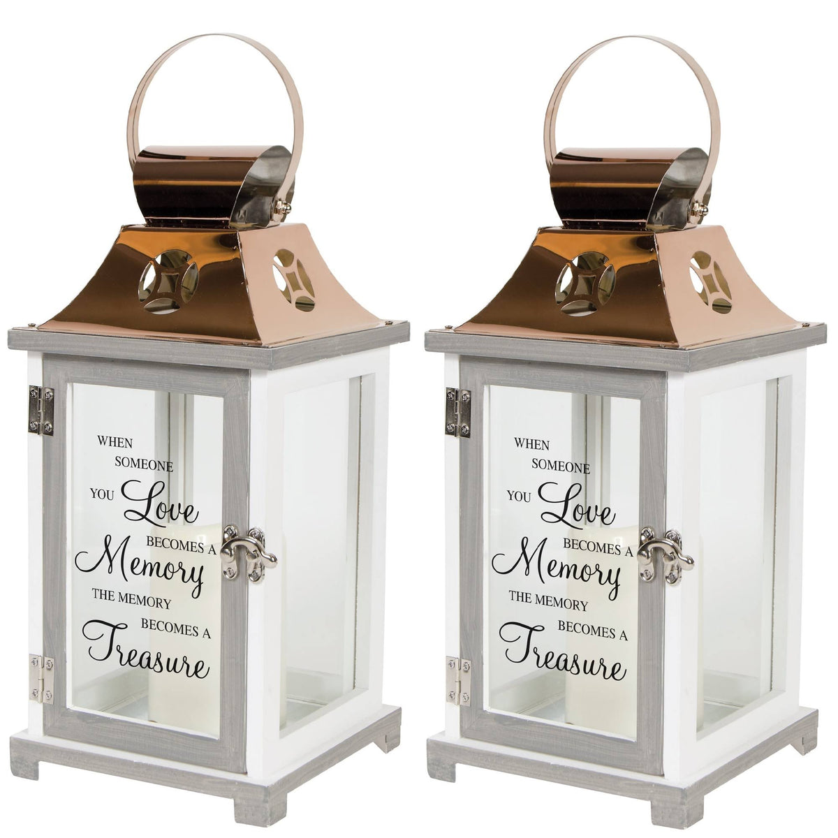 White Flameless Candle Lantern (2 Pack) O8247