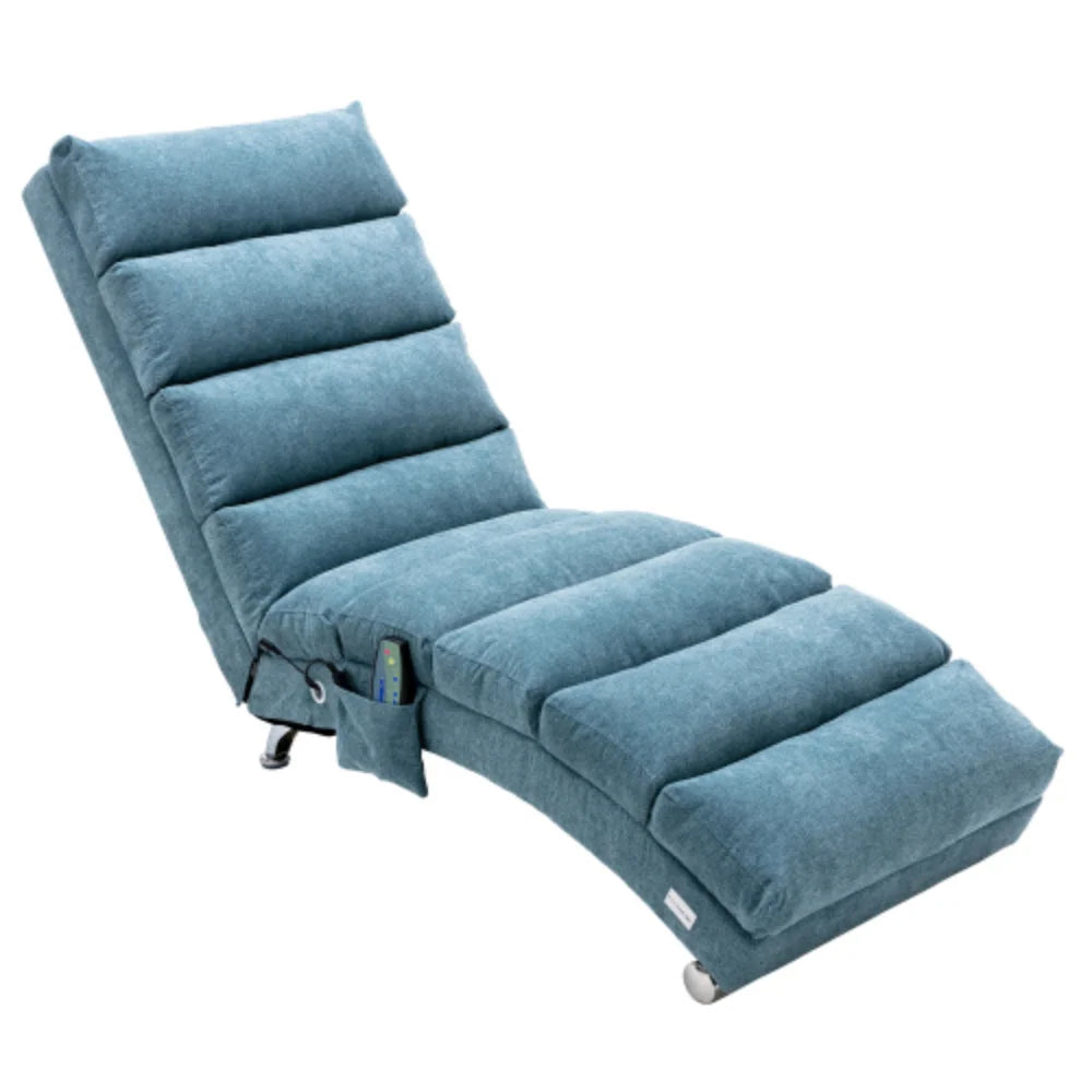 Blue Linen Chaise Lounge L49002