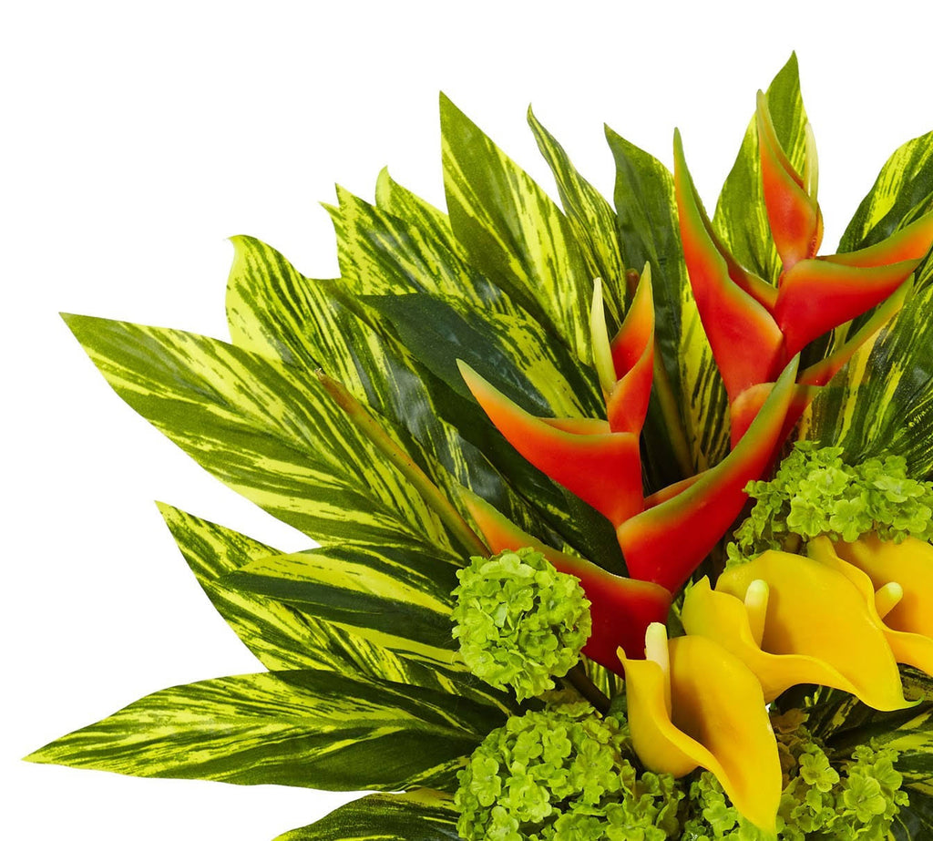 Silk Heliconia and Calla Arrangement T5538