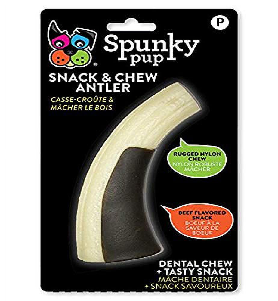 Snack & Chew Antler Dog Toys, Brown & White, Small, Pack of 3 V11569