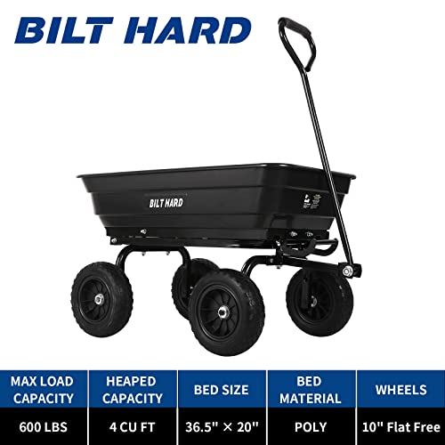 4 Cu.Ft. Poly Yard Dump Cart with 180° Rotating Handle U640976