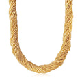 Golden Murano Glass Bead Torsade Necklace V5422