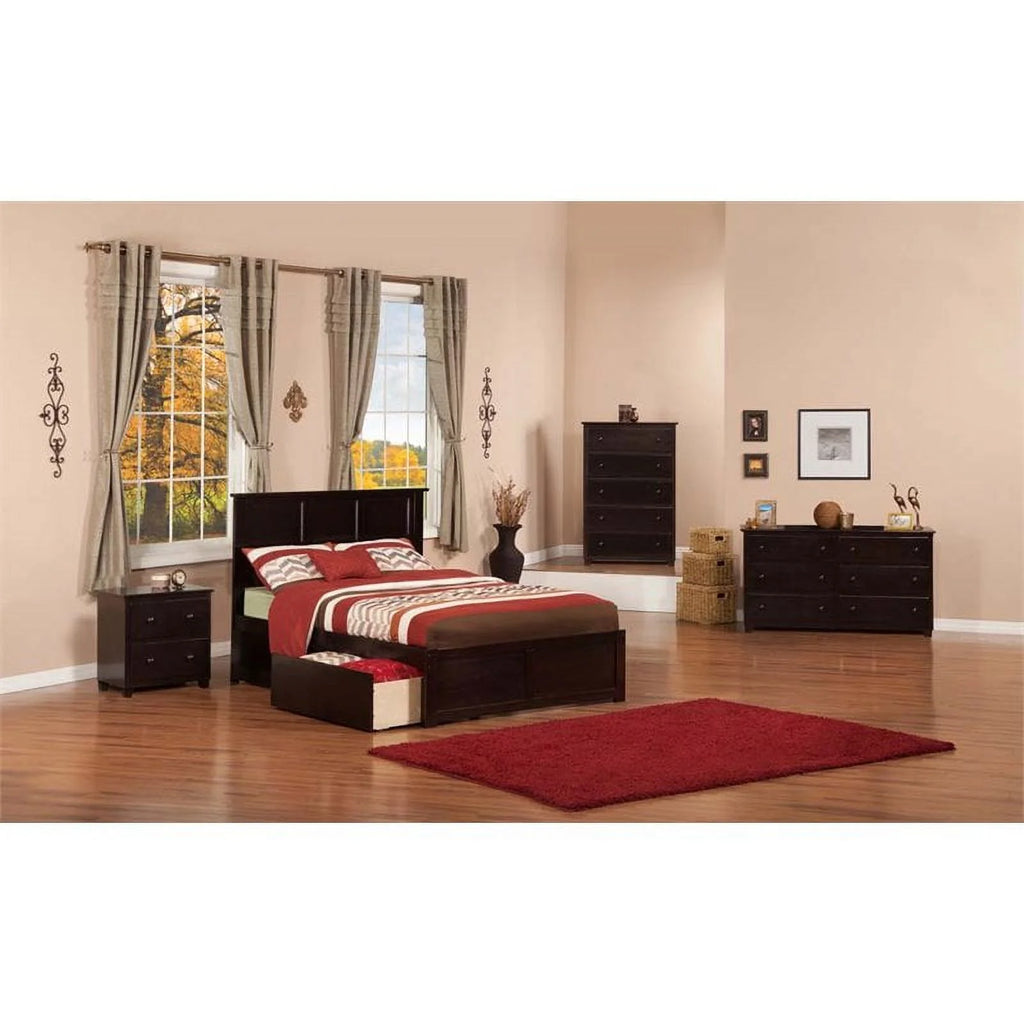 Full Storage Platform Bed in Espresso W1279