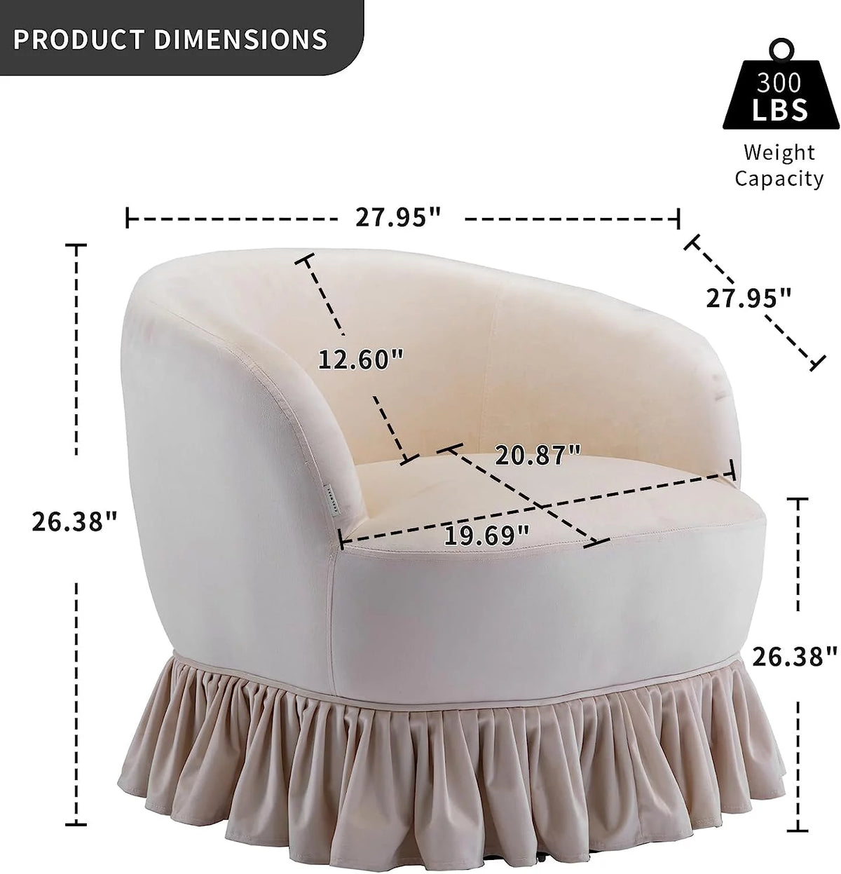 Red Velvet Swivel Barrel Chair V89425