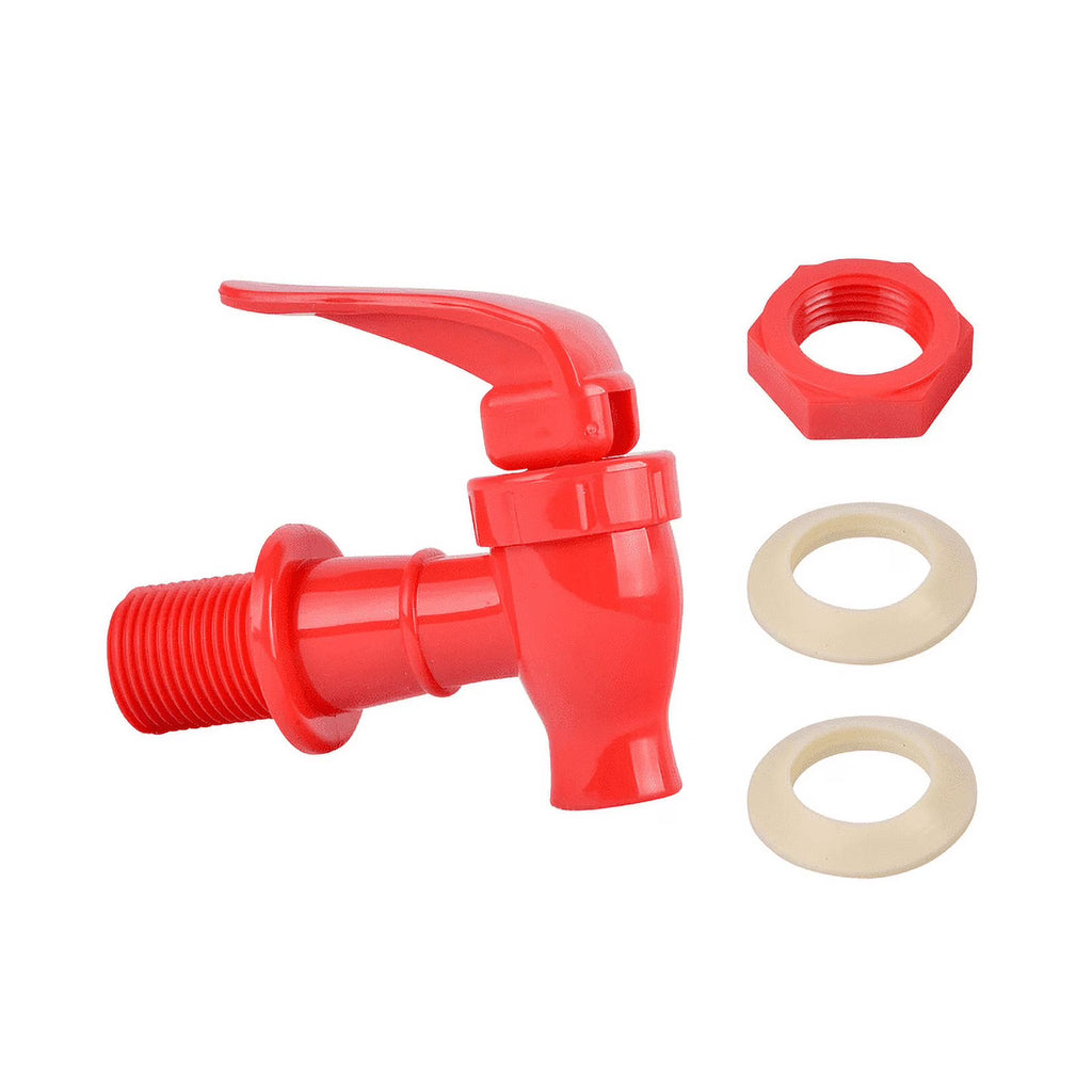 Red B.P.A.-Free Water Dispenser Replacement Valve 4 Pack L51304