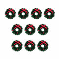 10pcs Mini Wreaths Green Dollhouse Decorations N8513