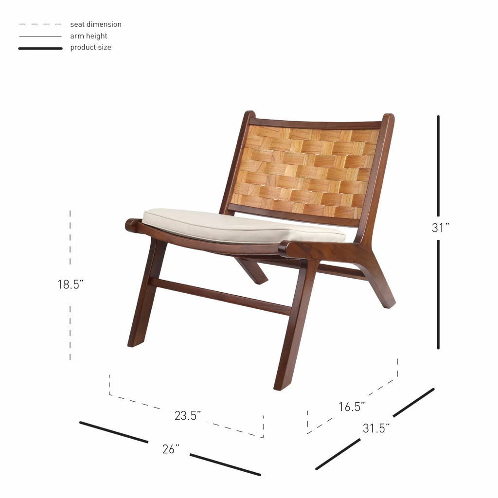 Cinnamon Brown Wood Accent Chair F870483