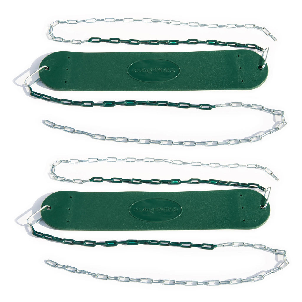 Green Swing Set Bundle with Swing Seats with Chains (2-Pack) W368559