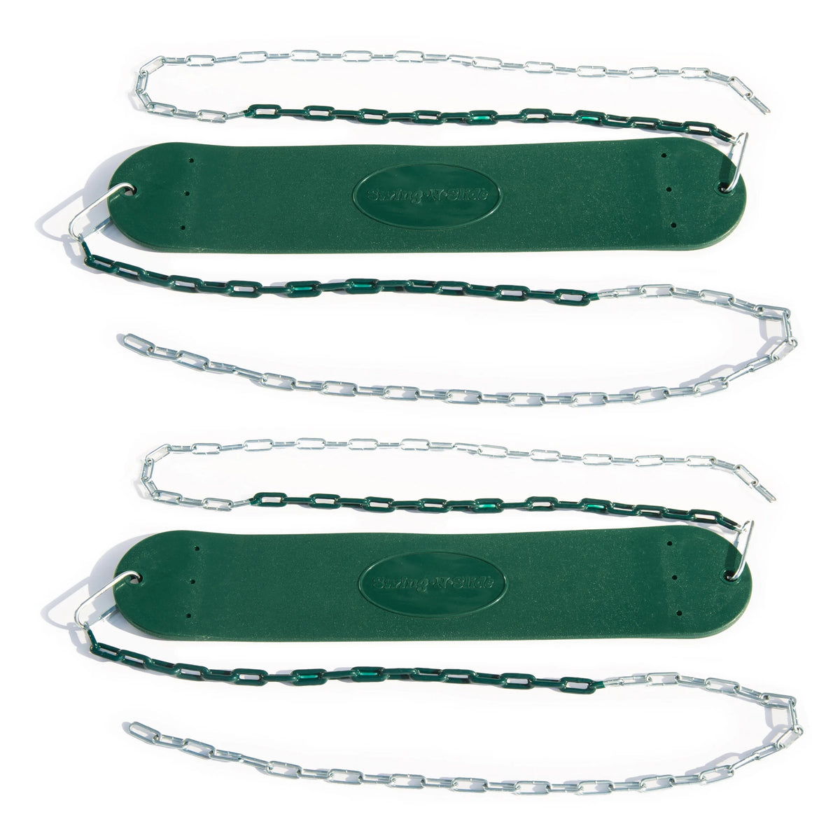 Green Swing Set Bundle with Swing Seats with Chains (2-Pack) W368559