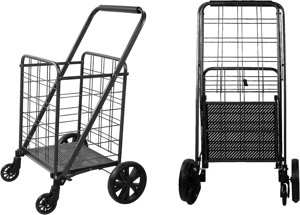 Folding Utility Cart with Swivel Wheels, 77lb Capacity T2954