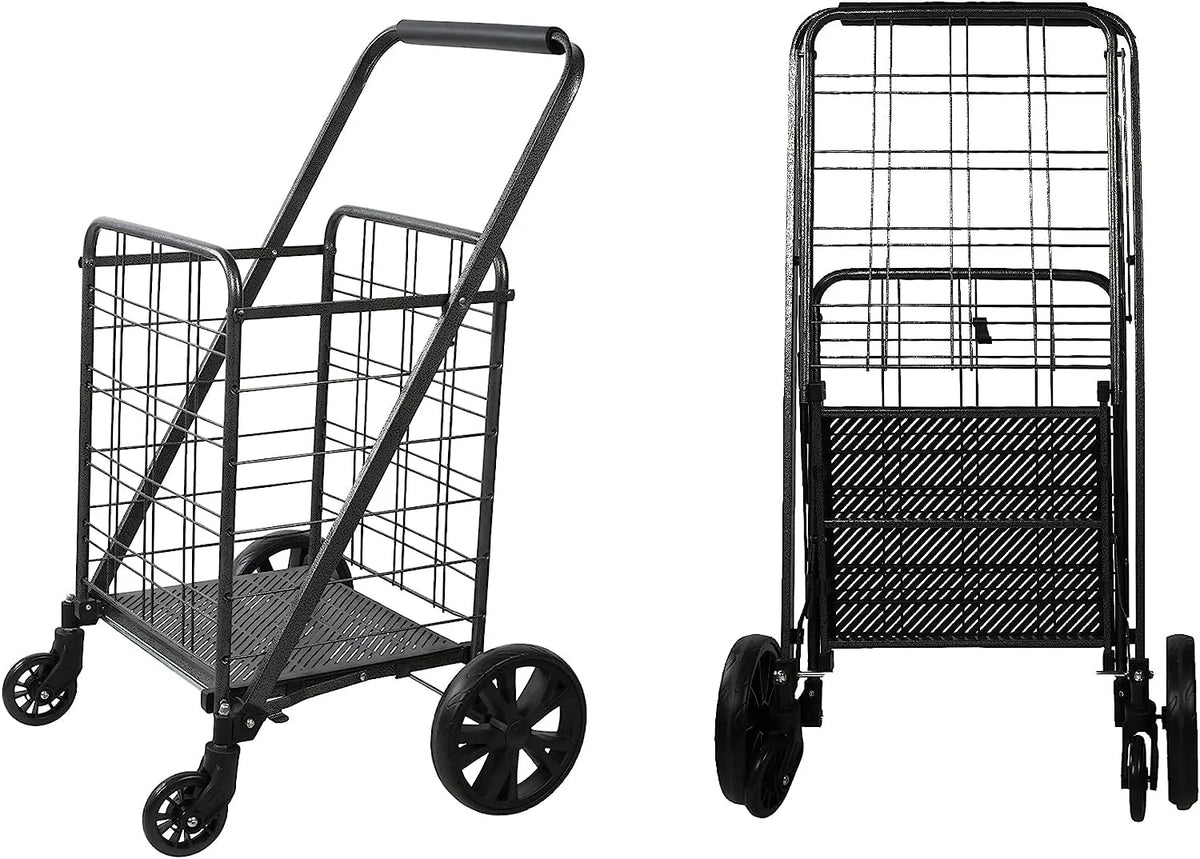 Folding Utility Cart with Swivel Wheels, 77lb Capacity T2954