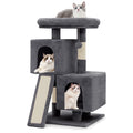 34-in Double Level Plush Cat Tree & Condo J26416