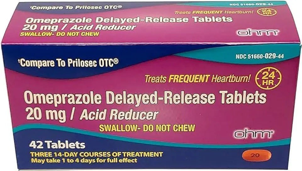 Omeprazole Delayed-Release Tablets 20mg Acid Reducer 84 Tablets 2 Pack I264