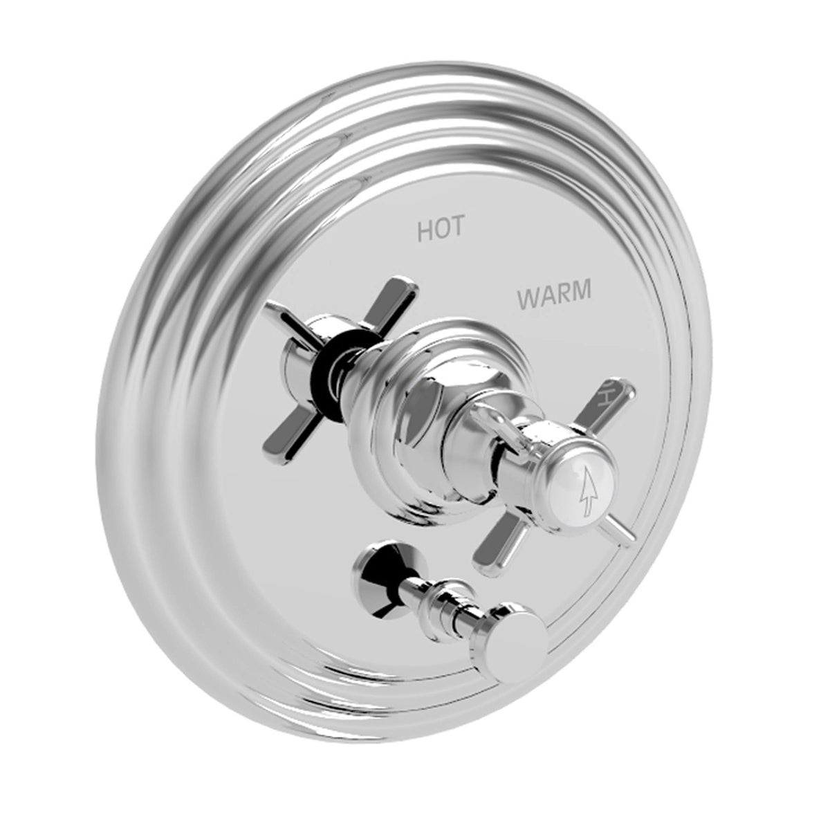 Balanced Pressure Tub & Shower Diverter Plate with Handle Satin Gold P517197