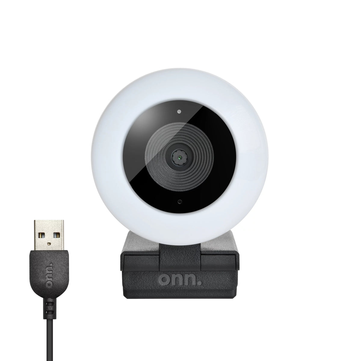 Webcam with Ring Light, Autofocus, Built-in Microphone, White & Black U3231