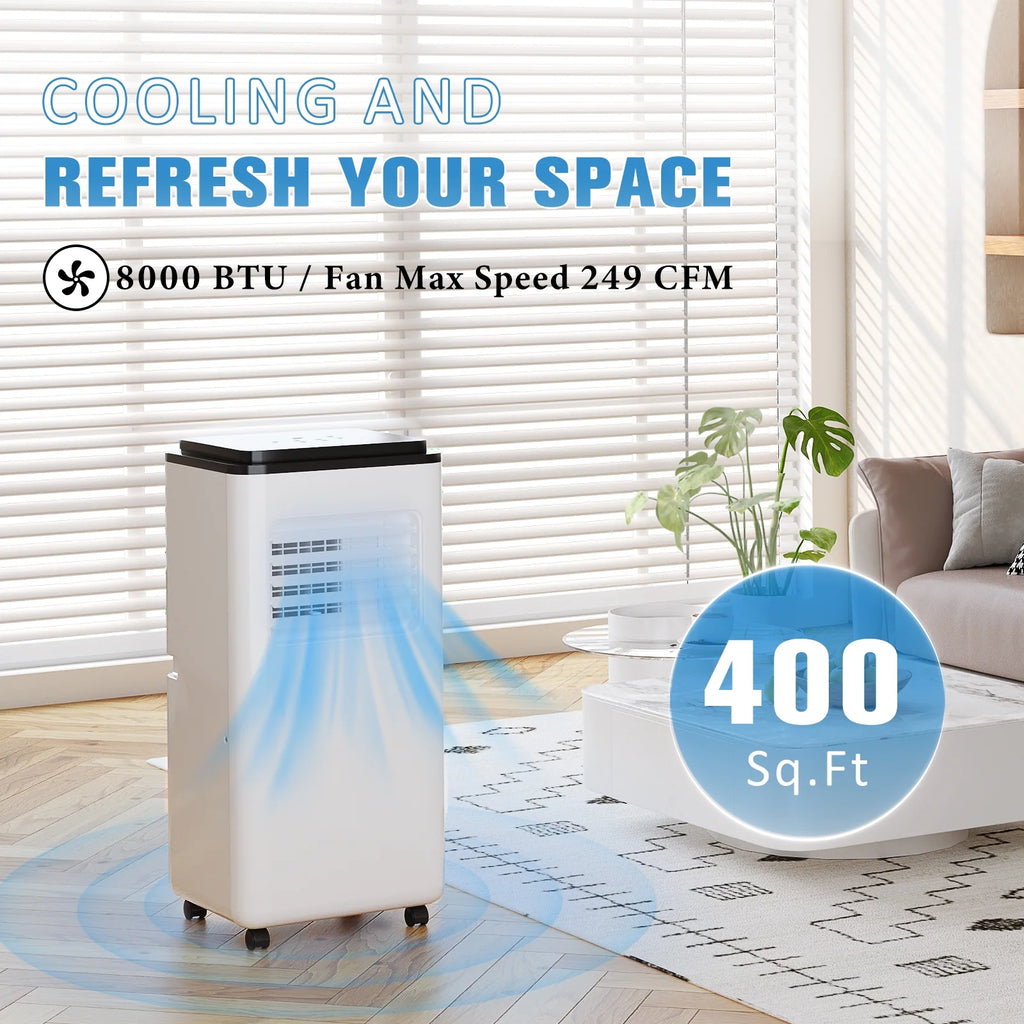 8,000BTU Portable Air Conditioner with Remote Control V3353