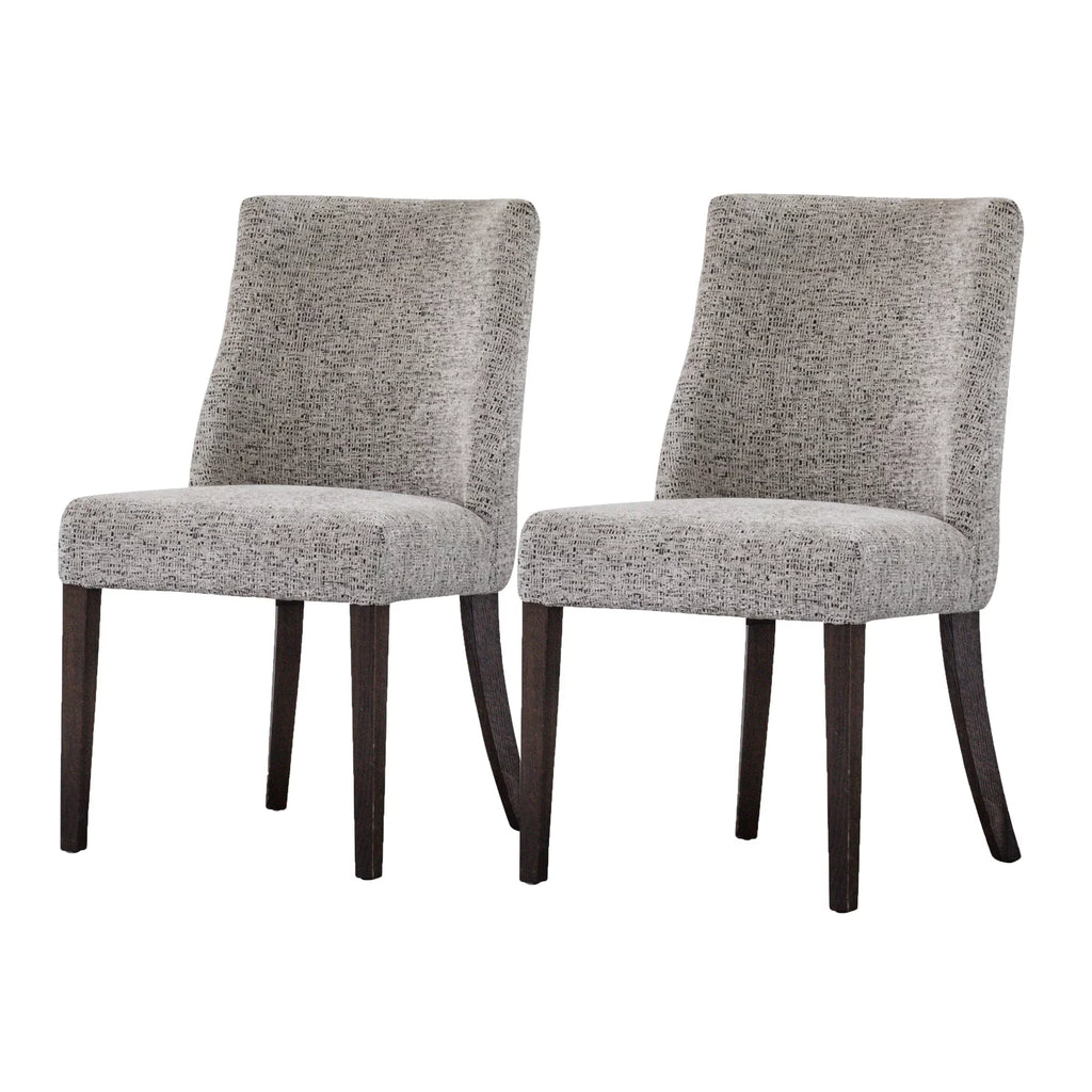 Set of 2 Drizzle Gray Fabric Chair S8873