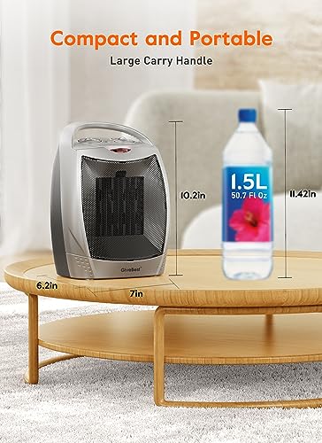 Portable Electric Ceramic Space Heater with Thermostat M692