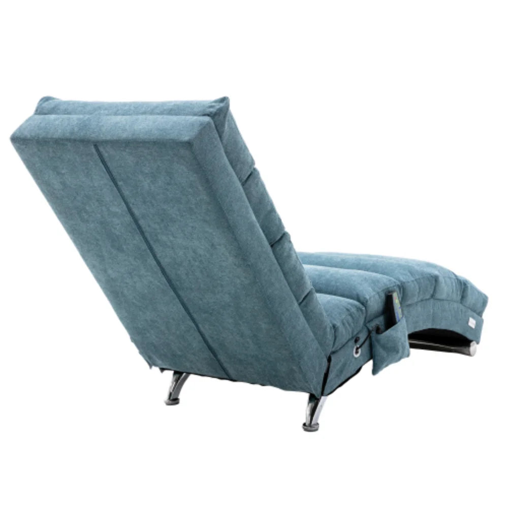 Blue Linen Chaise Lounge L49002