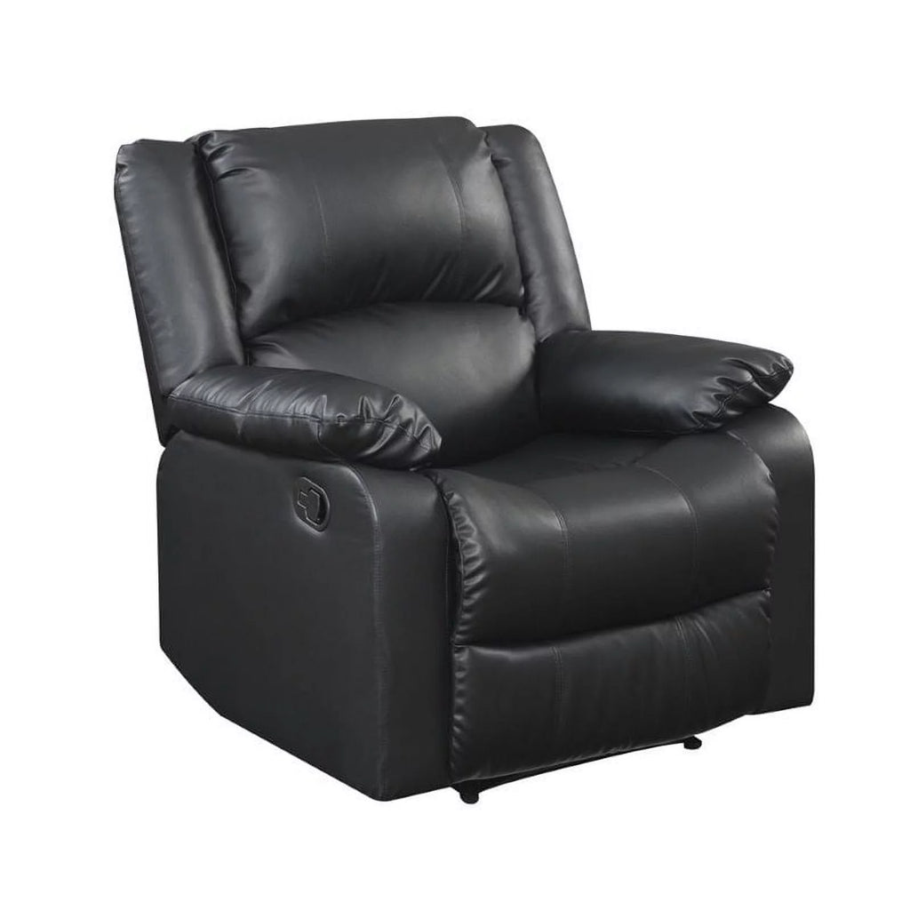 Black Faux Leather Recliner Q171