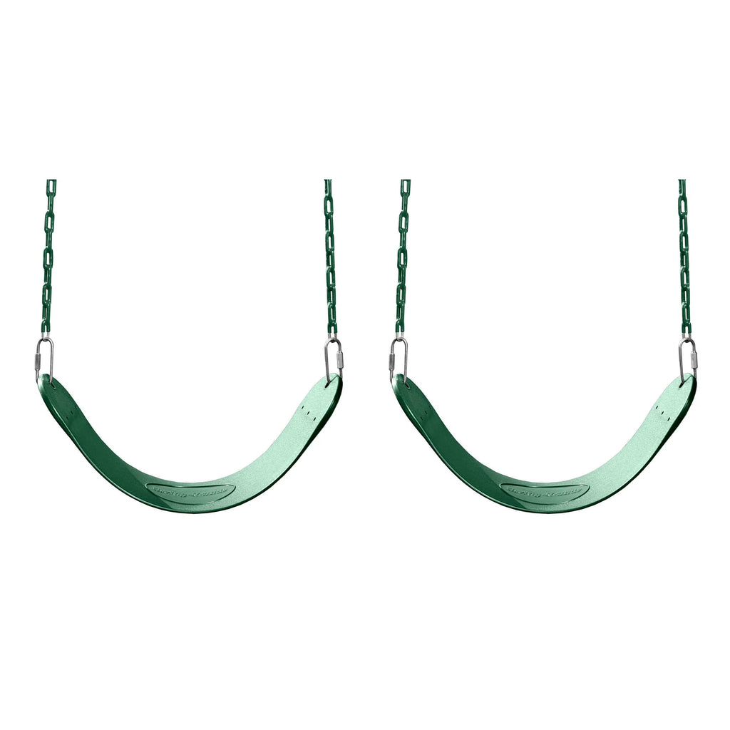 Green Swing Set Bundle with Swing Seats with Chains (2-Pack) W368559