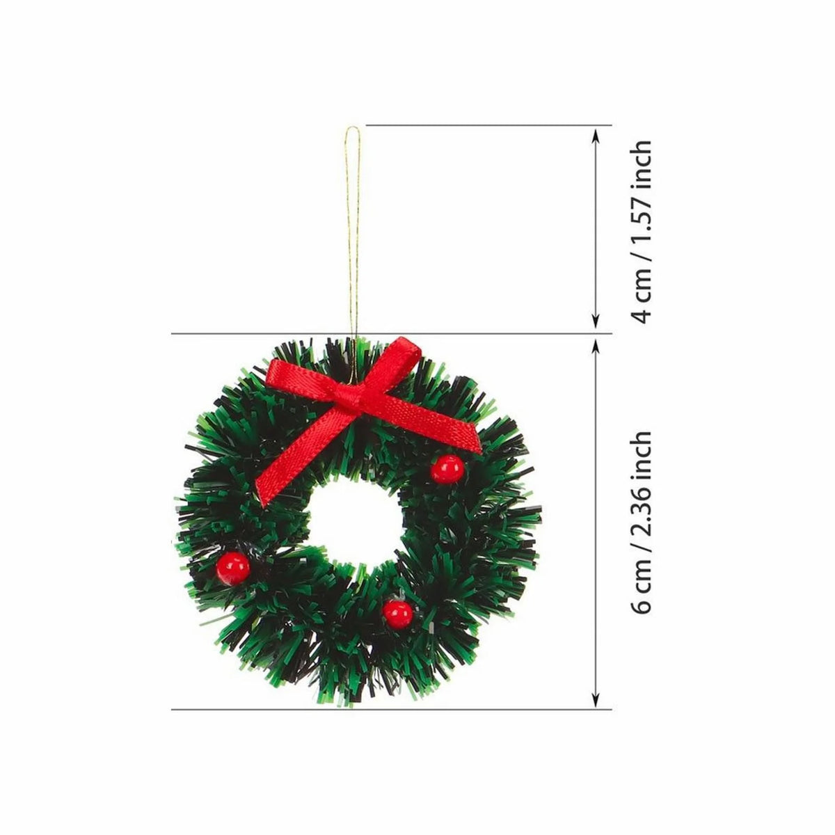 10pcs Mini Wreaths Green Dollhouse Decorations N8513