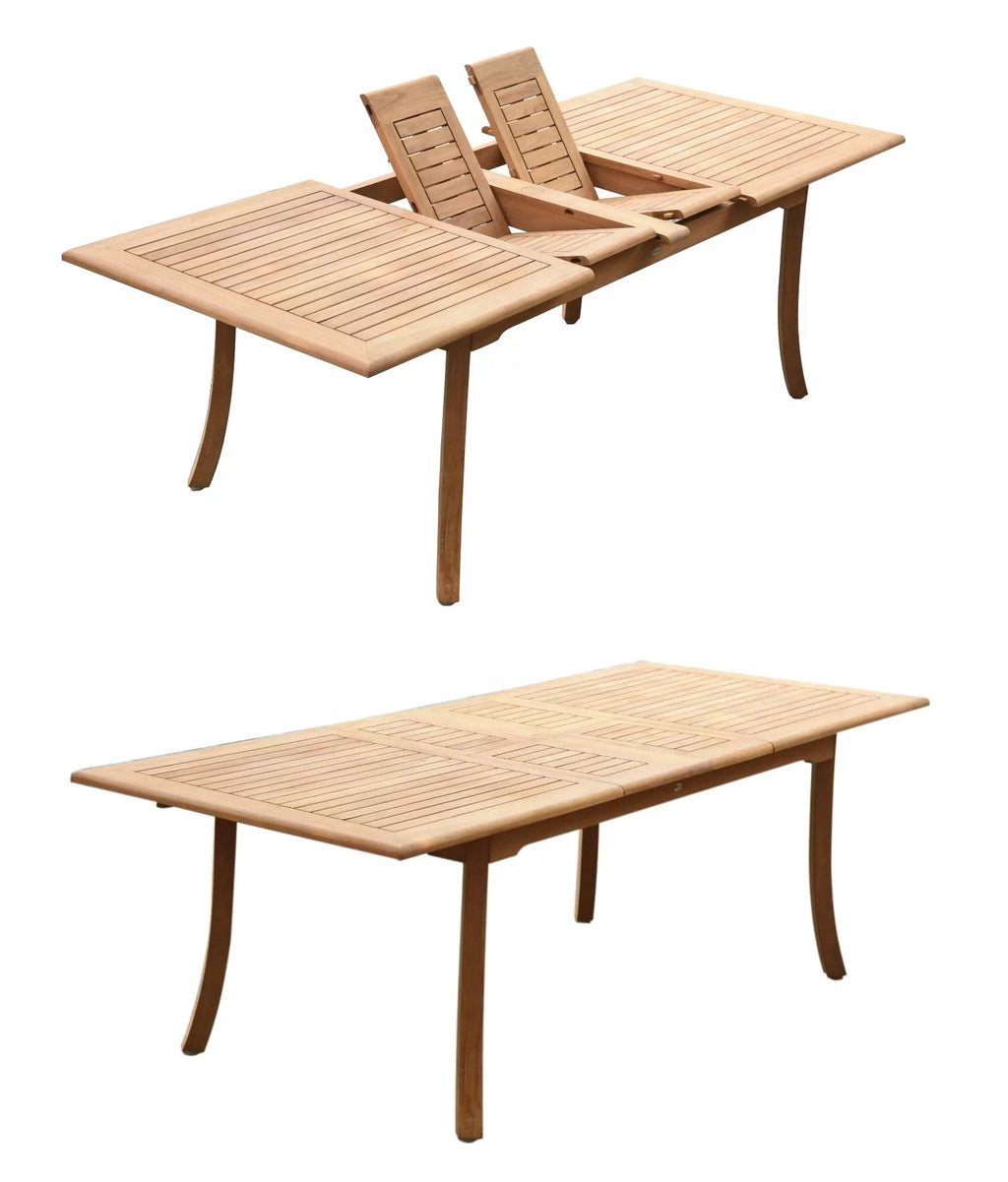 Grade-A Teak 7 Pc Dining Set with 6 Stacking Arm Chairs Y141