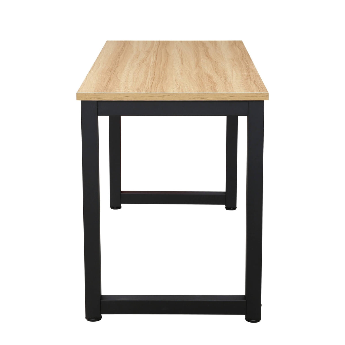 Natural Large Office Desk with Black Legs K589138
