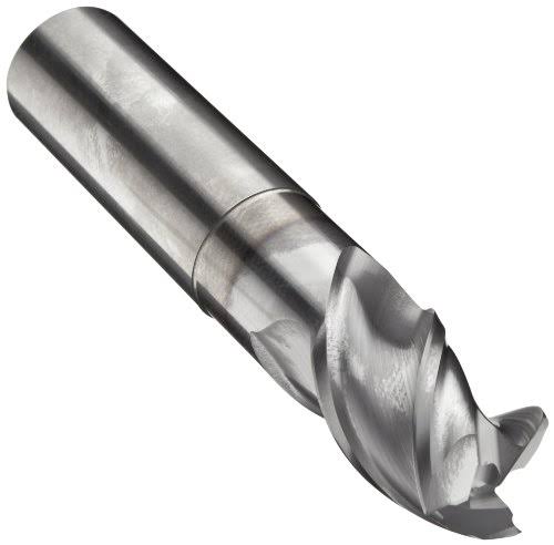 Carbide Corner Radius End Mill, Long Length, TiCN Finish, 3-Flute W3542